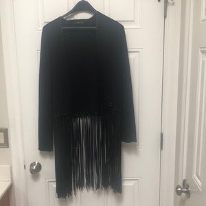 Zara cardigan with fringe bottom